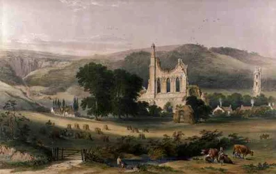 Byland Abbey from the South West, from 