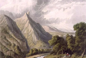 View in the Bore Ghaut, engraved by T. Fielding and coloured by J.B. Hogarth