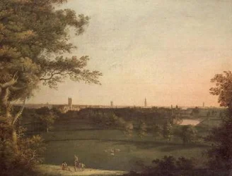 A View of Manchester with Figures in Foreground
