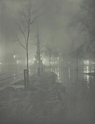 Wet Night, Columbus Circle, New York