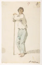 Inhabitants of St. Helena, from an Album of 372 drawings of landscapes, coastlines, costumes and everyday life made during Lord Macartney