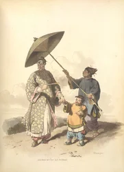A Chinese Lady and Her Son
