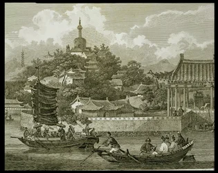 A View of the Gardens of the Imperial Palace, Peking (detail)