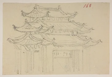 168 Temples, from an Album of 372 drawings of landscapes, coastlines, costumes and everyday life made during Lord Macartney
