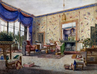 Drawing room in Middleton Park, by William Alfred Delamotte