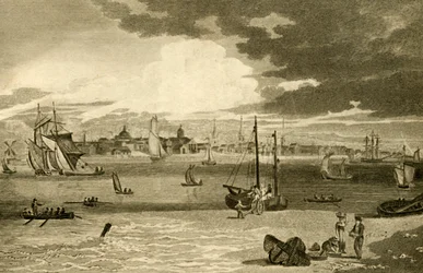 View of Liverpool, from the ferry, Lancashire