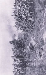 The 28th Gloucester Regiment Receiving French Cavalry at Waterloo 18th June 1815