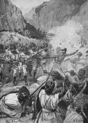 The Punjaubees, After Firing A Volley, Rushed Down And Charged Them With The Bayonet