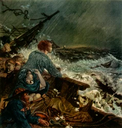 Grace Darling and her Father Saving the Shipwrecked Crew, September 8th, 1838