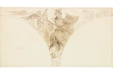 Sketch for Mural at Wallington Hall