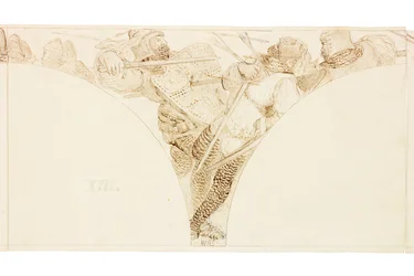 Sketch for Mural at Wallington Hall