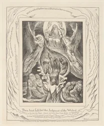 Book of Job, Plate 16, The Fall of Satan