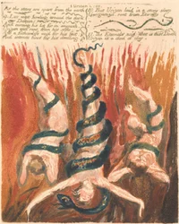 The First Book of Urizen, Plate 7, "As the Stars are Apart from the Earth..." (Bentley 6)
