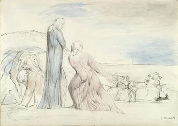 Dante seizing the Traitor Bocca by the Hair, illustration to the 