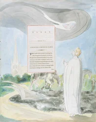 Elegy written in a Country Church-Yard, design 107 from The Poems of Thomas Gray
