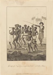 Group of Black People, as Imported to Be Sold for Slaves, 1793.