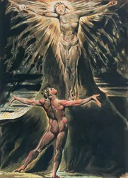 Jerusalem The Emanation of the Giant Albion; plate 76 Albion before Christ crucified on the Tree of Knowledge and Good and Evil