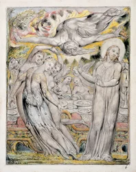 Christ refusing the banquet offered by Satan, from 