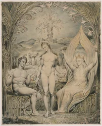 The Archangel Raphael with Adam and Eve (Illustration to Milton