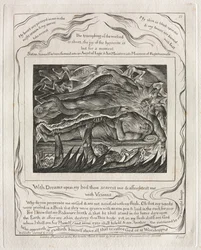The Book of Job: Pl. 11, With Dreams upon my bed thou scarest me and affrightest me with Visions