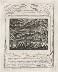 The Book of Job: Pl. 11, With Dreams Upon My Bed Thou Scarest Me and Affrightest Me