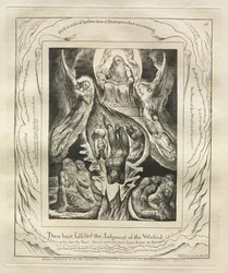 The Book of Job: Pl. 16, Thou hast fulfilled the Judgment of the Wicked