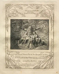 The Book of Job: Pl. 20, There were not found Women fair as the Daughters of Job in all the Land