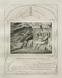 The Book of Job: Pl. 4, And I Only Am Escaped Alone to Tell Thee