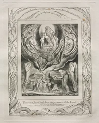 The Book of Job: Pl. 5, Then went Satan forth from the presence of the Lord, 1825