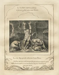 The Book of Job: Pl. 8, Let the Day perish wherein I was Born, 1825