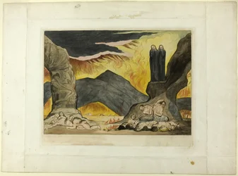 The Circle of the Falsifiers: Dante and Virgil Covering their Noses Because of the Stench. Inferno, canto XXIX
