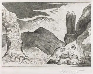 The Circle of the Falsifiers: Dante and Virgil Covering their Noses because of the Stench
