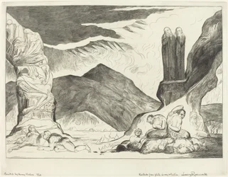 The Circle of the Falsifiers, Dante and Virgil Covering their Noses because of the stench