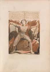 The First Book of Urizen, Plate 17, 8. The Globe of Life Blood Trembled.... (Bentley 18)