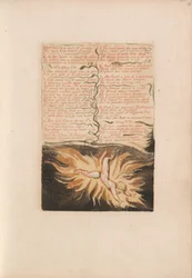 The First Book of Urizen, Plate 22, Stretched for a Work of Eternity (Bentley 20)