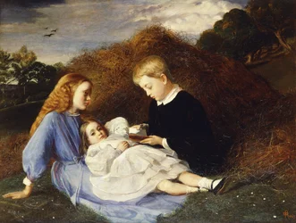 Amy, Dorothea and Hungerford Wren Hoskyns, 1863