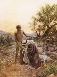 Abraham and Isaac at mount Moriah