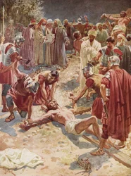 Jesus being crucified