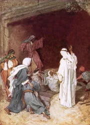 Jesus raising Lazarus from the dead