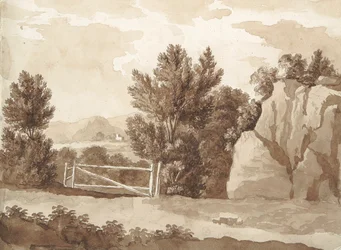 Verso: Landscape Scene