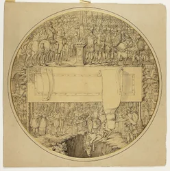 Ceremonial Shield with Roman Battle Scene