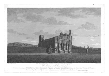 West View of King Edwards Chapel on Wakefield Bridge in the County of York, c1800