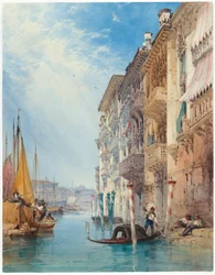 A Gondola on the Grand Canal, Venice