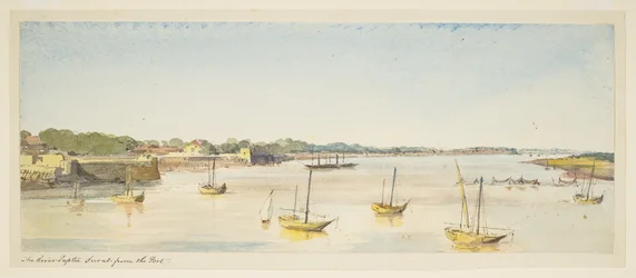 River Tapti, Surat from the fort (boats)