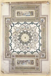 Design for the Library Ceiling at Woburn Abbey