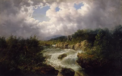 The Falls of Tamahaka, Cherokee County, North Carolina, c.1860-70