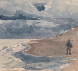 Landscape with Man on Beach
