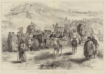 Mussulman Pilgrims from Persia on the Way to the Holy City of Meshed
