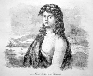 Young girl from the island of Hawaii