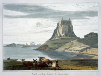 Castle on Holy Island, Northumberland
